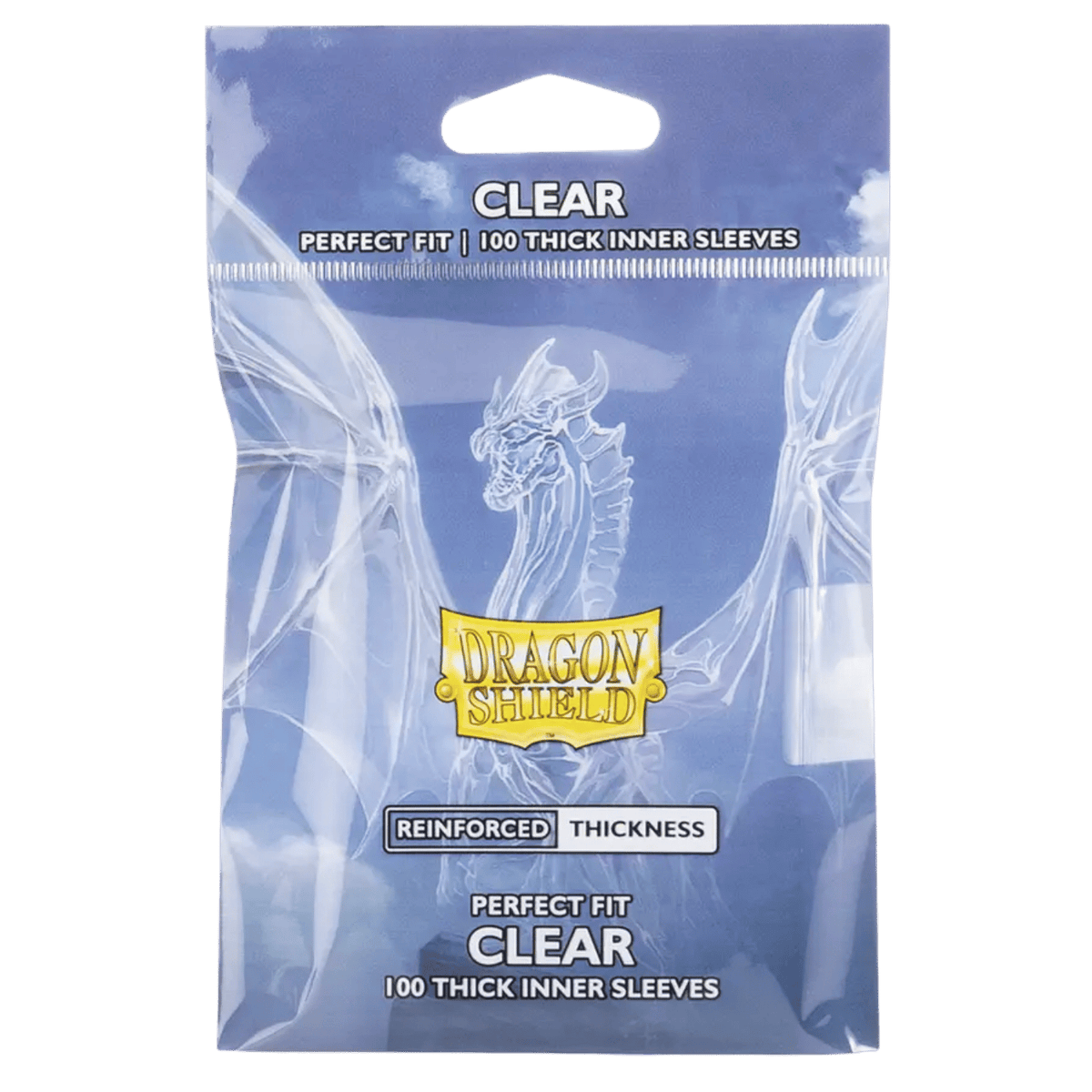 Dragon Shield Standard size Perfect fit - Inner Sleeves - Thick Inner Clear (100 Sleeves)